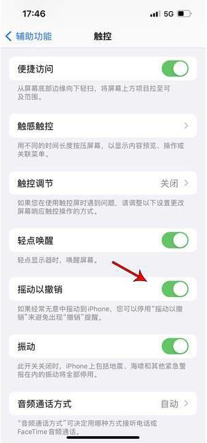 张家港苹果手机维修分享iPhone手机如何设置摇一摇删除文字 